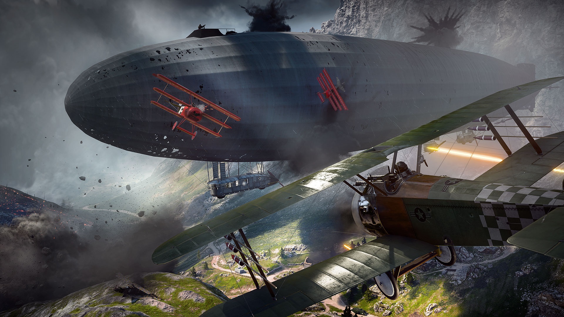 Battlefield 1 lietadlá, stíhačky, bombardéry, vzducholode